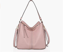 Load image into Gallery viewer, Large Leather Hobo Handbag for Women Concealed Carry Studded Shoulder Bag Crossbody Purse
