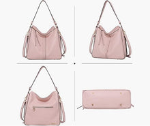 Load image into Gallery viewer, Large Leather Hobo Handbag for Women Concealed Carry Studded Shoulder Bag Crossbody Purse