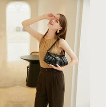 Load image into Gallery viewer, Quilted Purse for Wome Mini Soft Shoulder Bag Trendy Ruched Handbag Cute Clutch Hobo Bag MWC-093
