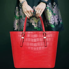 Load image into Gallery viewer, Purses and Handbags Crocodile Pattern Hobo Bags for Women Tote Bag Top-Handle Pu Leather Shoulder Bags for Women