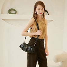 Load image into Gallery viewer, Quilted Purse for Wome Mini Soft Shoulder Bag Trendy Ruched Handbag Cute Clutch Hobo Bag MWC-093