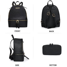 Load image into Gallery viewer, Backpack Purse for Women Cute Small Backpacks PU Leather Zipper Bags Daypacks Purses, buy one get free small one