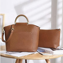 Load image into Gallery viewer, Brown Women's Satchel Handbags Leather Tote Bags Top Handle Fashion Shoulder Purse