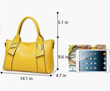 Load image into Gallery viewer, Mustard Yellow Fashion Synthetic Leather Handbag Messenger Bag for Women Yellow Purse