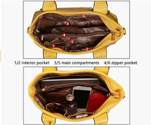 Load image into Gallery viewer, Mustard Yellow Fashion Synthetic Leather Handbag Messenger Bag for Women Yellow Purse