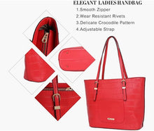 Load image into Gallery viewer, Purses and Handbags Crocodile Pattern Hobo Bags for Women Tote Bag Top-Handle Pu Leather Shoulder Bags for Women