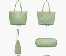 Load image into Gallery viewer, Quilted Handbag for Women Leather Tote Purse Shoulder Bag Large Fashion Satchel Hobo Purse