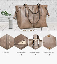 Load image into Gallery viewer, Tote Bag Large Shoulder Handbags Vegan Leather Purses For Women Top Handle Bags Big Capacity For Work Travel