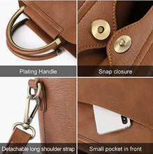 Load image into Gallery viewer, Brown Women's Satchel Handbags Leather Tote Bags Top Handle Fashion Shoulder Purse