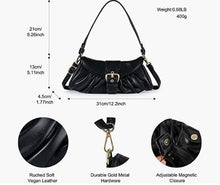 Load image into Gallery viewer, Quilted Purse for Wome Mini Soft Shoulder Bag Trendy Ruched Handbag Cute Clutch Hobo Bag MWC-093