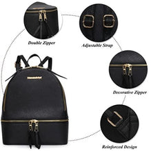 Load image into Gallery viewer, Backpack Purse for Women Cute Small Backpacks PU Leather Zipper Bags Daypacks Purses, buy one get free small one