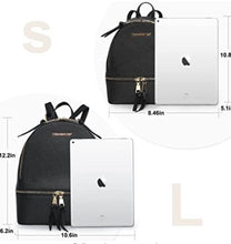 Load image into Gallery viewer, Backpack Purse for Women Cute Small Backpacks PU Leather Zipper Bags Daypacks Purses, buy one get free small one