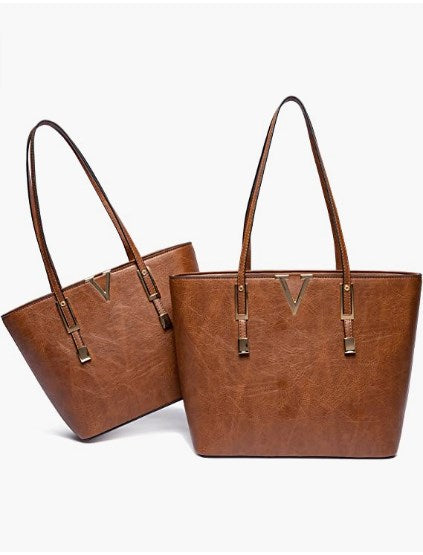 Tote Bag for Women Hobo Purses and Handbags Leather Satchel Shoulder Bag Large and Medium 2PCS Purses Set