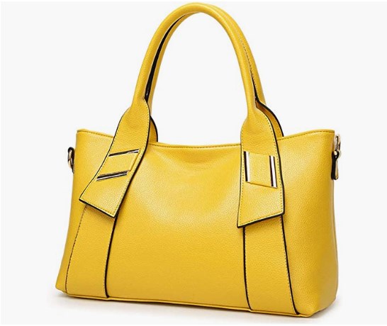 Mustard Yellow Fashion Synthetic Leather Handbag Messenger Bag for Women Yellow Purse