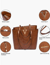 Load image into Gallery viewer, Tote Bag for Women Hobo Purses and Handbags Leather Satchel Shoulder Bag Large and Medium 2PCS Purses Set
