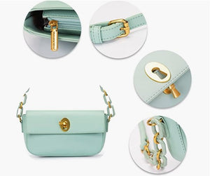 Vegan Leather Small Crossbody Bag for Women Fashion Shoulder Handbag Classic Clutch