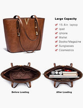 Load image into Gallery viewer, Tote Bag for Women Hobo Purses and Handbags Leather Satchel Shoulder Bag Large and Medium 2PCS Purses Set
