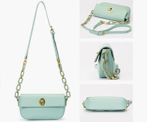 Vegan Leather Small Crossbody Bag for Women Fashion Shoulder Handbag Classic Clutch