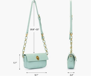 Vegan Leather Small Crossbody Bag for Women Fashion Shoulder Handbag Classic Clutch